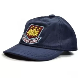 West Ham Classic Crest Toddlers Baseball Cap Navy