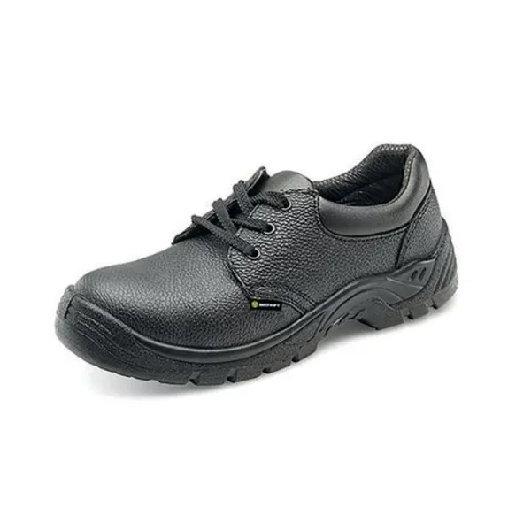Image of Beeswift Beeswift Safety S1 Steel Toe Lace Up Leather Upper Shoe 1 Pair Black 06 CF54BL06