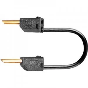 Image of Test lead Banana jack 2mm Banana jack 2mm 0.6 mBlackStaeubliLK2 F 60cm sw