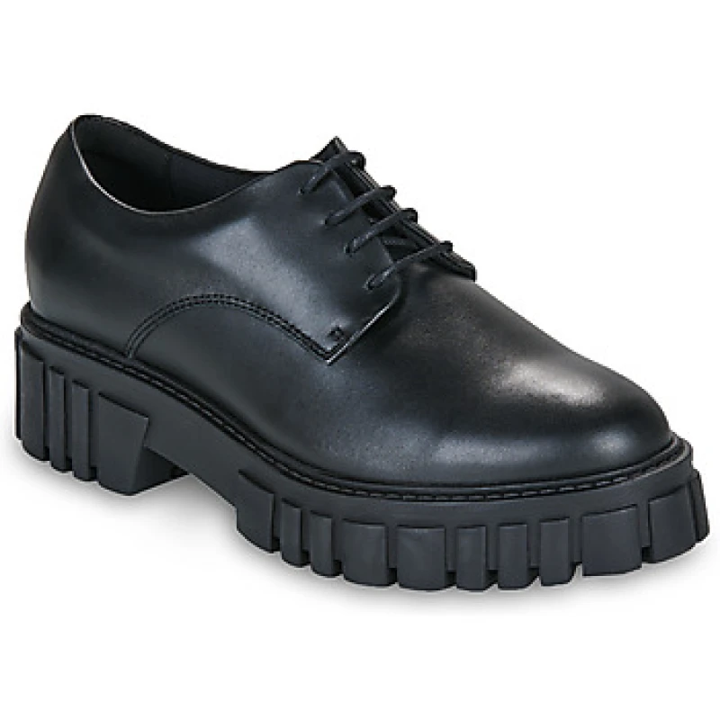 Image of Clarks Womens Page Walk Leather Derby Shoes - UK 4 Black Flats female 26178411 4