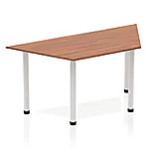 Image of Impulse Trapezium Table 1600 Walnut Post Leg Silver