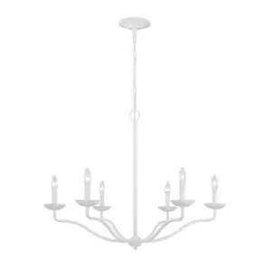 Image of Feiss Annie Multi Arm Chandelier Plaster White