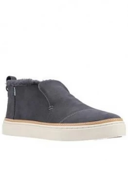 image of Toms Toms Paxton Suede Plimsoll, Dark Grey, Size 7, Women