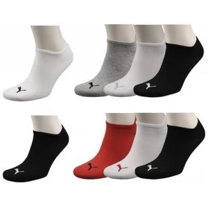 image of Puma Invisible Socks UK Size 2H-5 Navy Mix Pack of 3