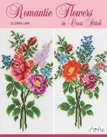 Image of Romantic Flowers in Cross Stitch