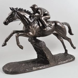 Image of The Hurdler by Harriet Glen Cold Cast Bronze Sculpture 26cm