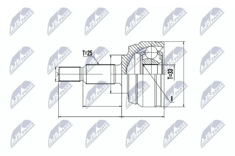 Image of NTY CV joint kit NTY NPZ-RE-044