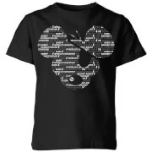 image of Danger Mouse Word Face Kids T-Shirt - Black - 11-12 Years