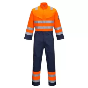 image of Portwest MV29 Modaflame Hvo Coverall Orange / Navy 3XL 31"