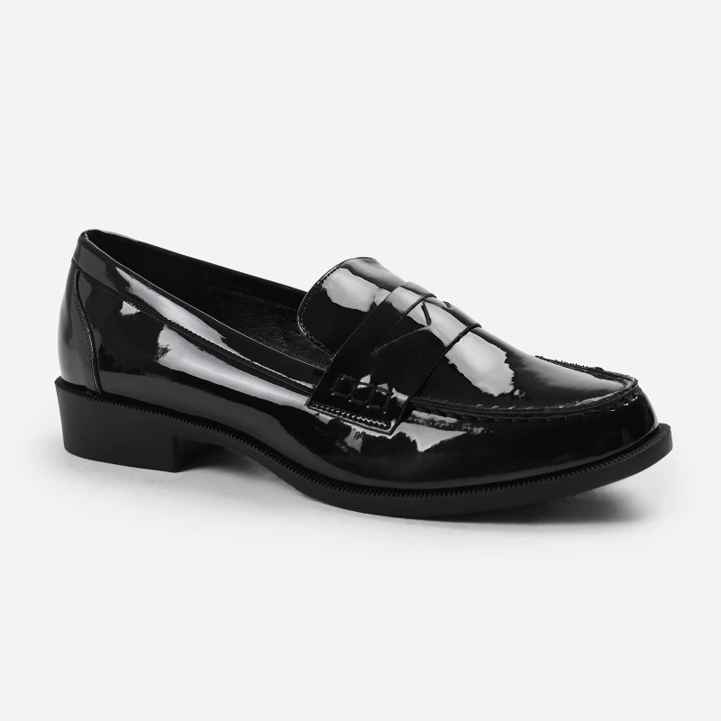 Image of Where's That From 'Houston' Wide Fit Slip On Loafer Black