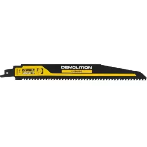 Image of DEWALT Demolition Carbide Reciprocating Sabre Saw Blades Wood Nails 230mm Pack of 1