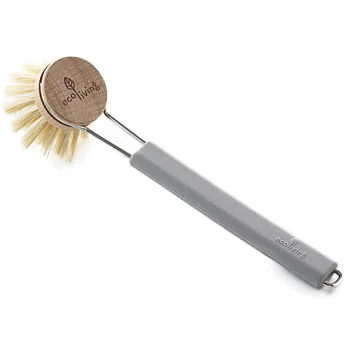 Image of Eco Living Dish Brush with Replaceable Head - Natural Plant Bristle...