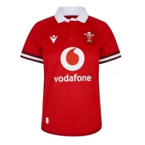Image of Macron Wales Rugby 6 Nations Home Shirt 2023 2024 Adults - Red