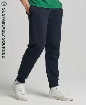 Image of Superdry Mens Organic Cotton Vintage Logo Embroidered Joggers Navy / Eclipse Navy - Size: S