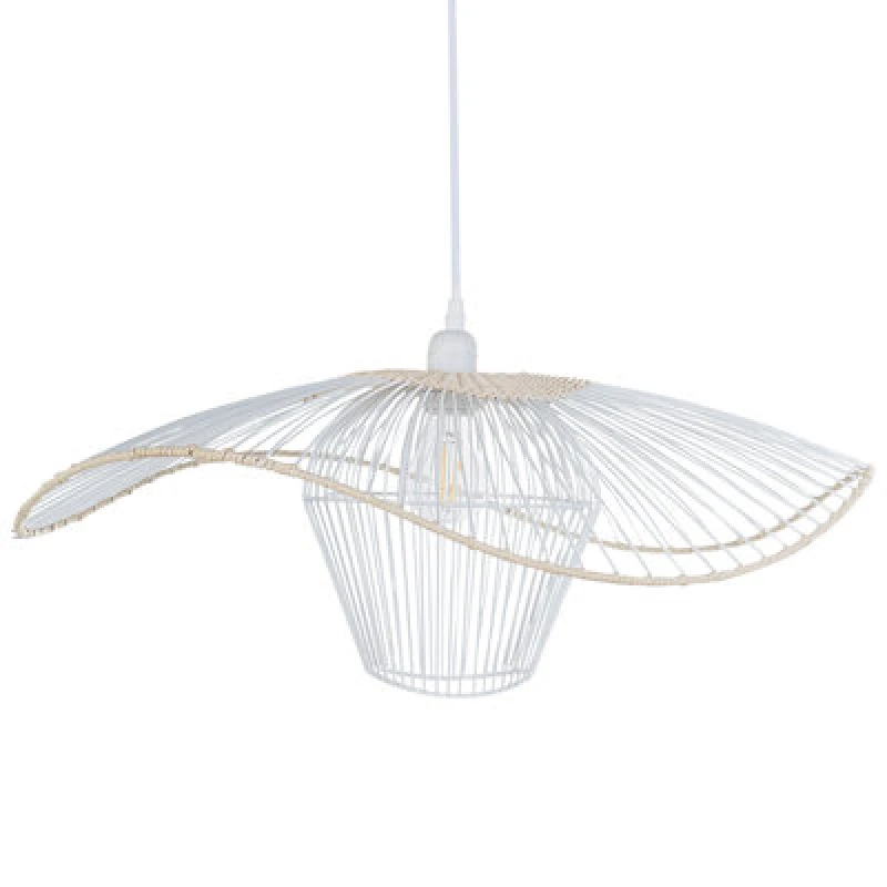 Image of Beliani Pendant Lamp Lunga Metal White