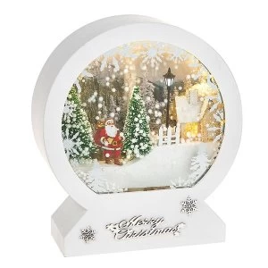 image of Snowtime Musical Dome Santa Ornament