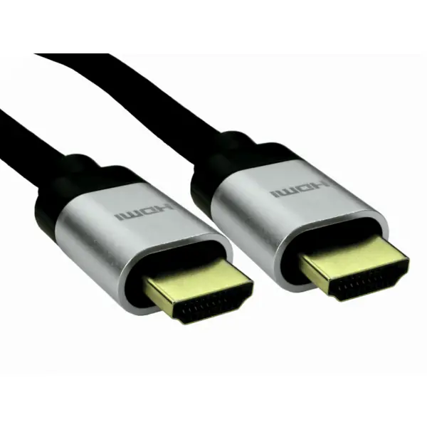 Image of Cables Direct 2m HDMI 2.1 Cable in Black with Silver Connectors