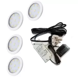 Image of Moderix Orbit XL White - Bright LED Light Under Cabinet Shelf Cupboard Set - Lig