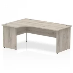 image of Impulse Panel End 1800 Left Hand Crescent Desk Grey Oak