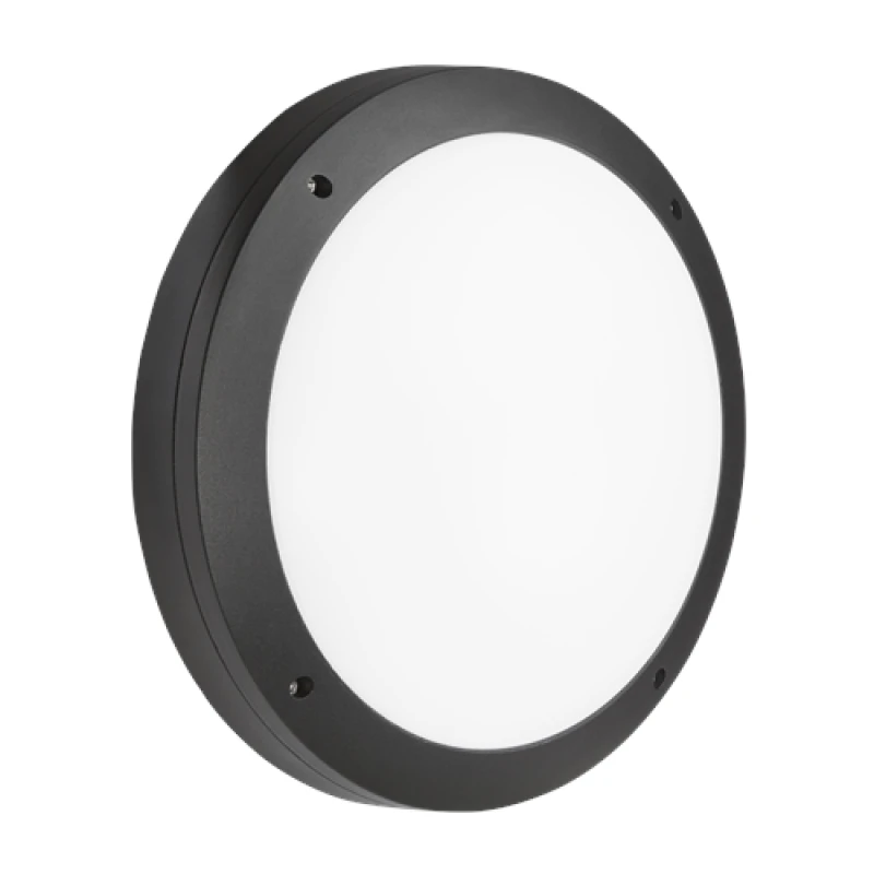 Image of Netlighting LED Round Bulkhead CCT Black 230V IP65 18W Black