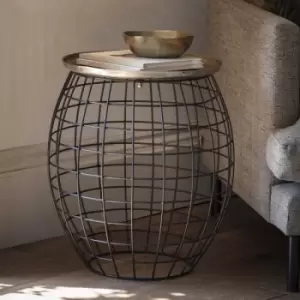 Image of Gallery Interiors Rowen Side Table Antique / Gold