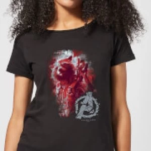 Image of Avengers Endgame Rocket Brushed Womens T-Shirt - Black