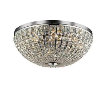 image of Calypso 8 Light Indoor Large Flush Light Chrome, E14