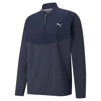Image of Puma Cloudspun Zip Top Mens - Blue