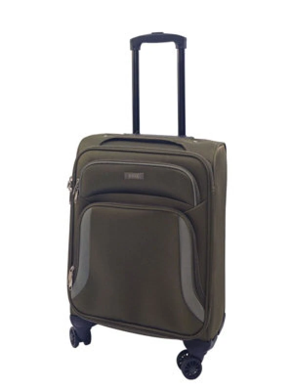 Image of Eagle Luggage Light Travel Luggage Cabin Soft Shell Suitcase In Khaki
