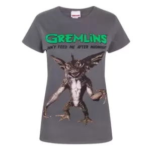 image of Gremlins Womens/Ladies Spike T-Shirt (L) (Charcoal)