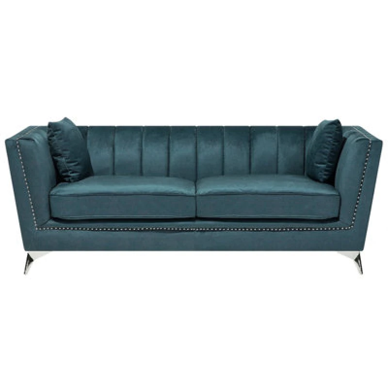 Image of Beliani Sofa 3 Seater Gaula Velvet Teal