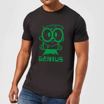 Image of Dexters Lab Green Genius Mens T-Shirt - Black - XS