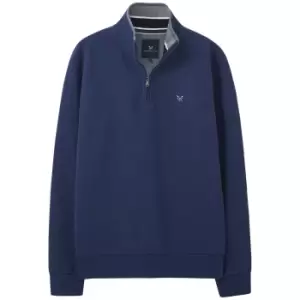 Image of Crew Clothing Mens Classic Half Zip Sweater Mazarine XXL