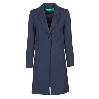 image of Benetton 2AMH5K2R5 womens Coat in Blue - Sizes UK 6,UK 8,UK 10,UK 14