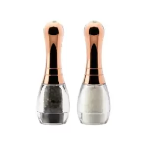 image of English Tableware Company Skittle Acrylic/Copper Top Filled Salt & Pepper Mill Set