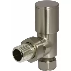 image of Heating Style - Round Straight Radiator Valves Anthracite