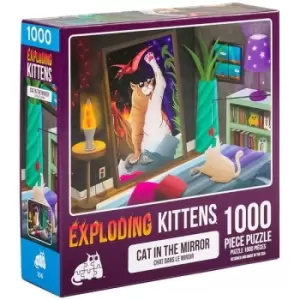 Image of Cat in the Mirror Jigsaw Puzzle - 1000 Pieces