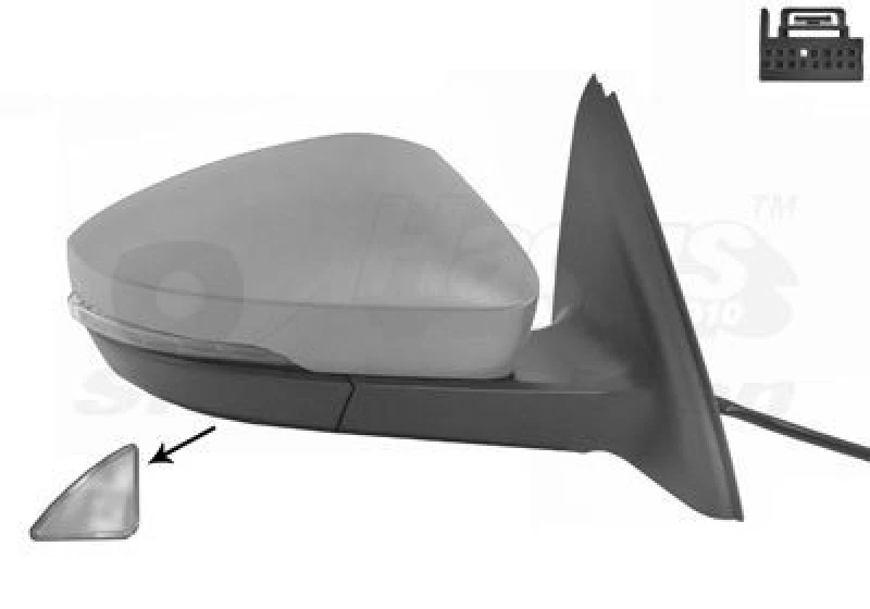 Image of VAN WEZEL Wing mirror VAN WEZEL 7624828