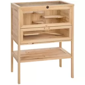Image of Tectake Hamster Cage Made of Wood 60 x 40 x 80cm