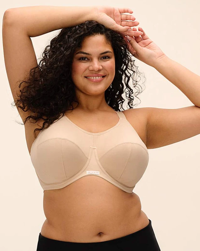Image of Elomi Elomi Energise Wired Sport Bra Nude Nude - Elomi - Size: 34JJ Nude Female 34JJ GU25146