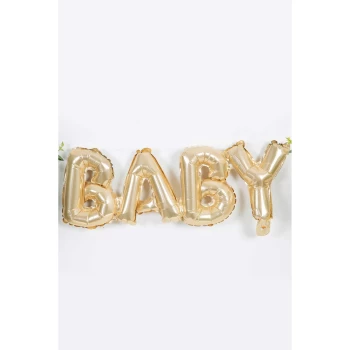 image of Bambino Baby Shower Gold Balloon - Baby