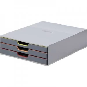 Image of Durable VARICOLOR 3 - 7603 760327 Desk drawer box Grey A4, C4, Folio, Letter No. of drawers: 3