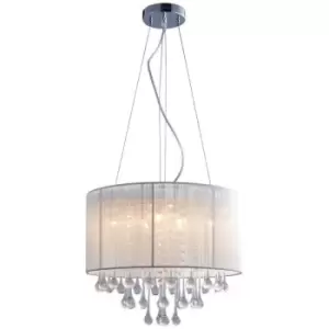 Zumaline Lighting - Zumaline Verona Pendant Ceiling Light, White, 8x G9