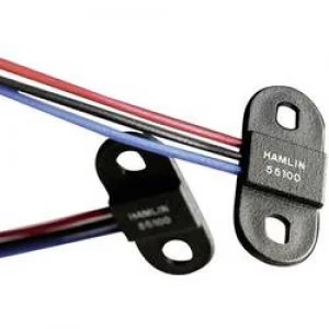 image of Hall effect sensor Hamlin 55100 3H 02 A 3.8 24 Vdc Reading range 0 18mm Cable open end