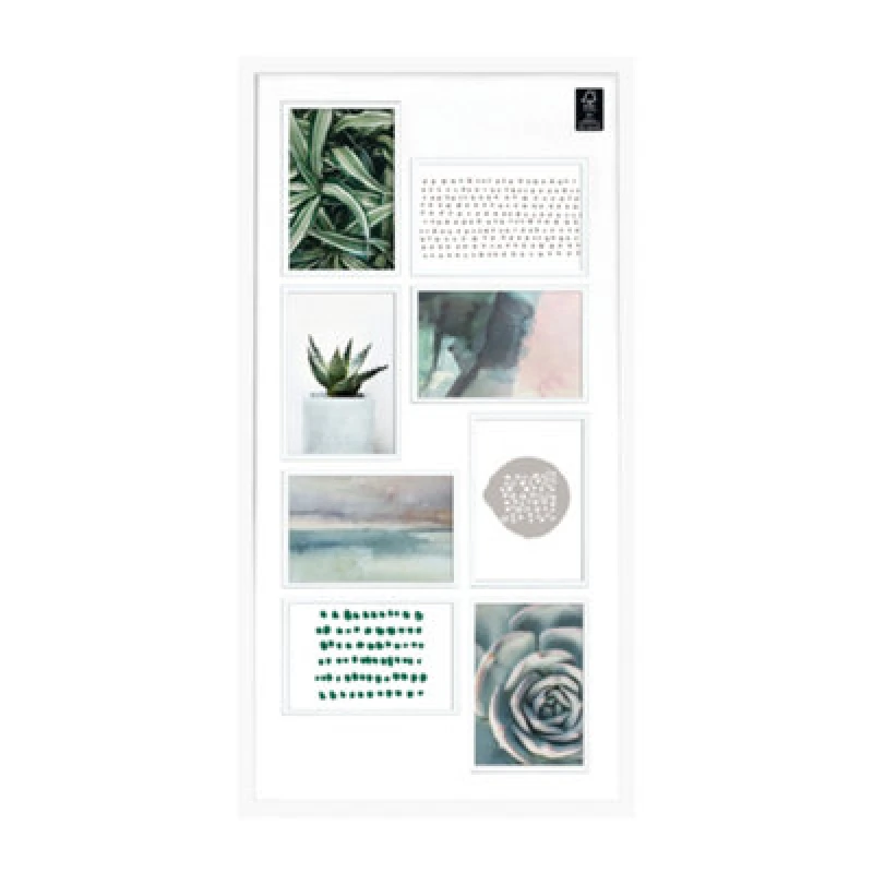 Image of Nielsen Accent Collage Frame with Double Mount for 8 Photos 10x15cm - White White