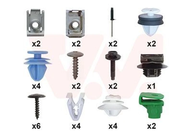 Image of VAN WEZEL Mounting Kit, bumper VAN WEZEL 0989793