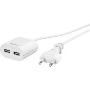 Image of Hama Hama 00133750 USB charger Mains socket Max. output current 2.4 A 2 x USB 2.0 port A, USB 2.0 port B