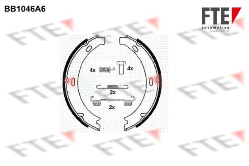 Image of Handbrake shoes FTE 9100007