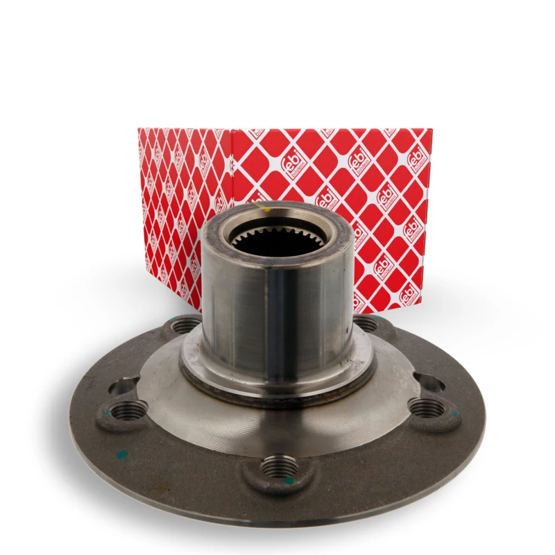 Image of FEBI BILSTEIN 36071 Wheel Hub Front Axle, without wheel bearing Wheel Hub (653)