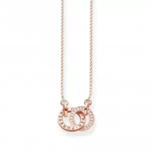 image of Thomas Sabo Rose Gold Plated Together Forever Necklace KE1488-416-40-L45v